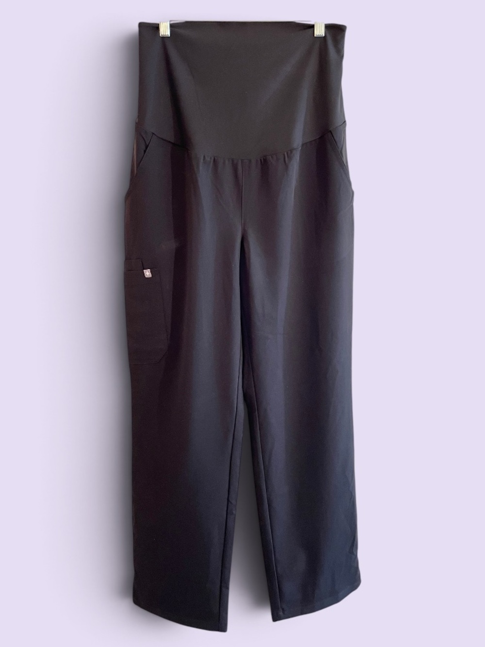 Figs Kade Black Maternity Scrub Pants Size Small